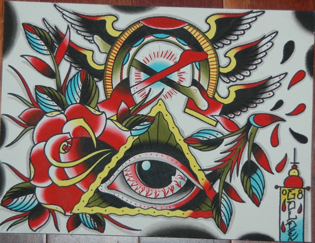 Tattoos - EYE AND ROSE - 31811